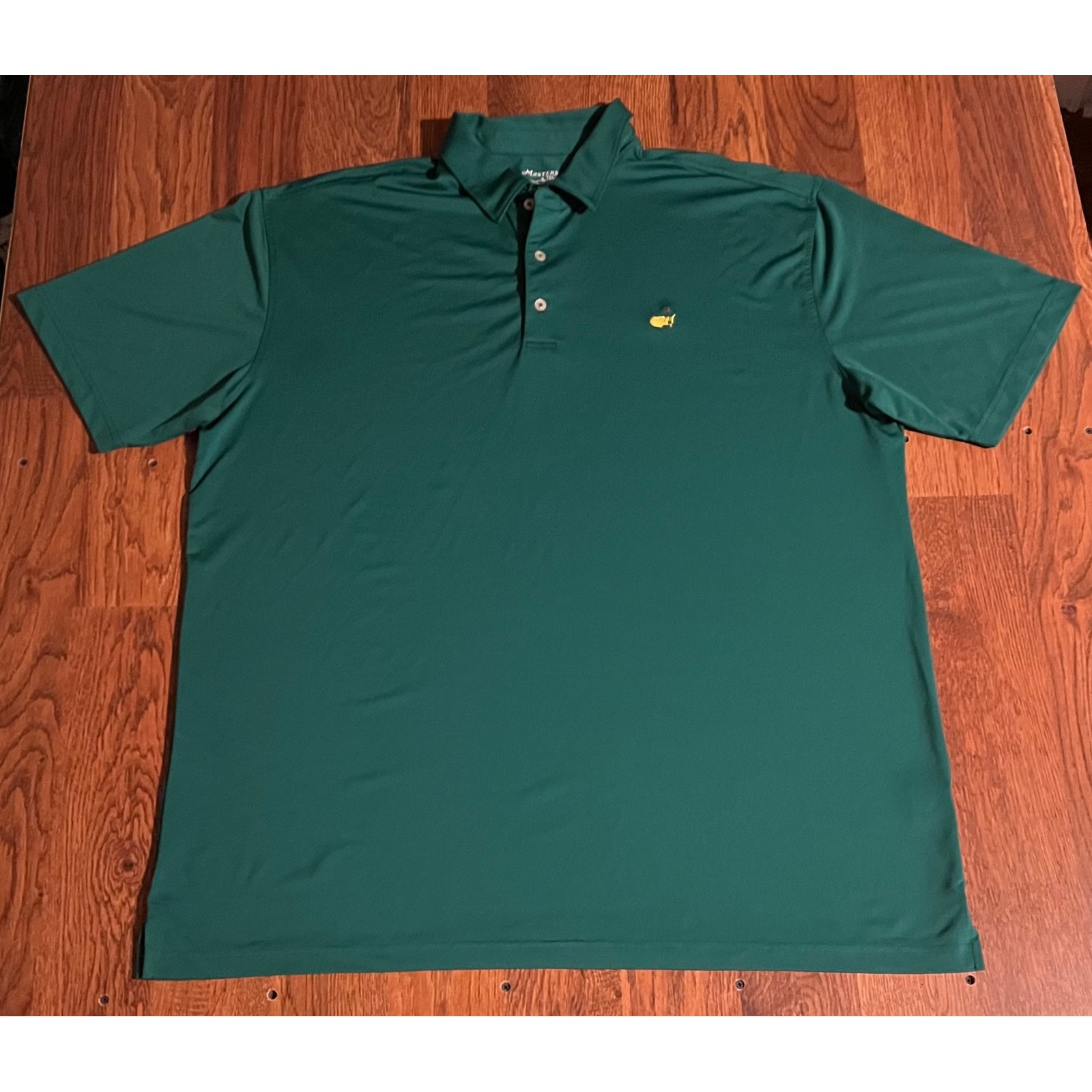 Masters Tech Mens Xxl Green Performance Golf Polo Shirt Short Sleeve Tournament